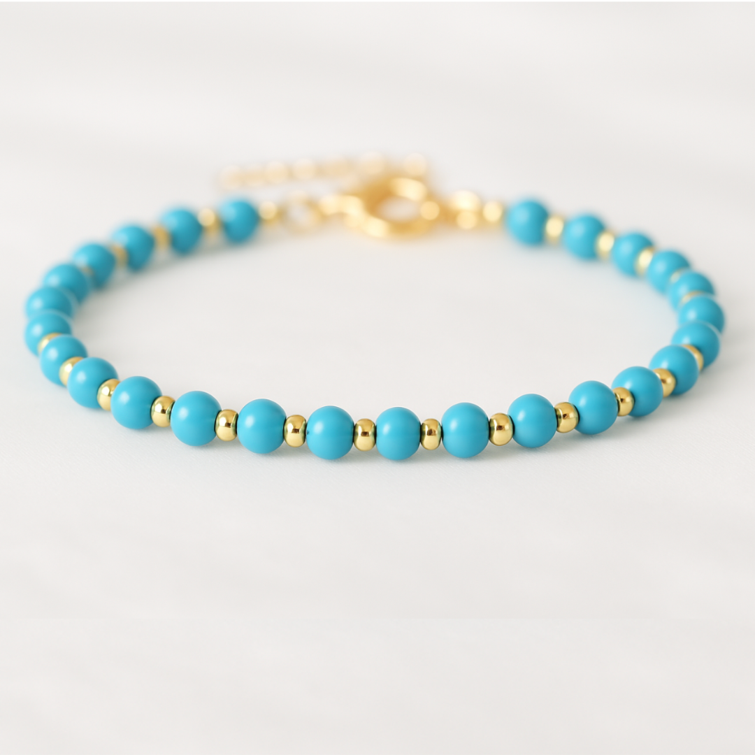 Natural Turquoise Self-Confidence and Courage Bracelet