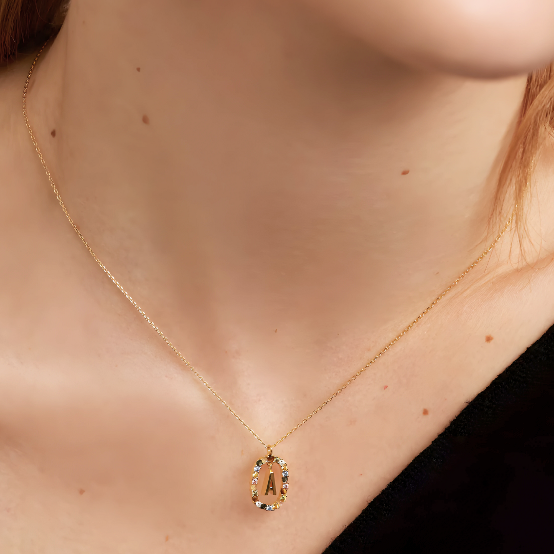Radiant Initial Necklace