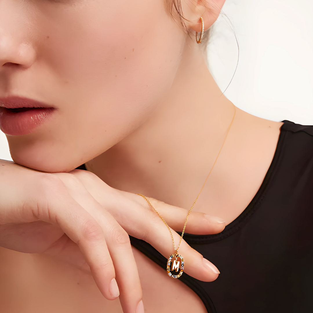 Radiant Initial Necklace