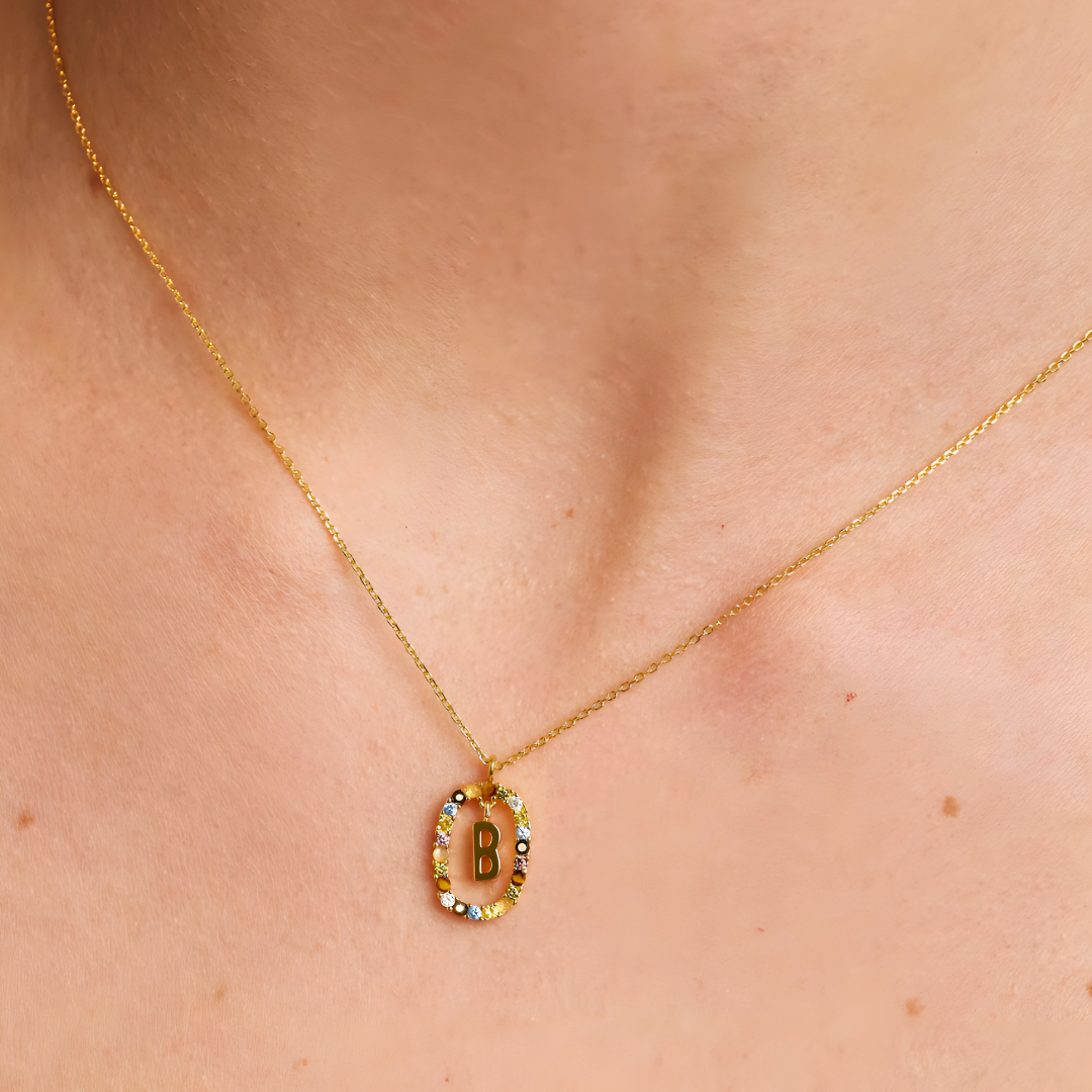 Radiant Initial Necklace