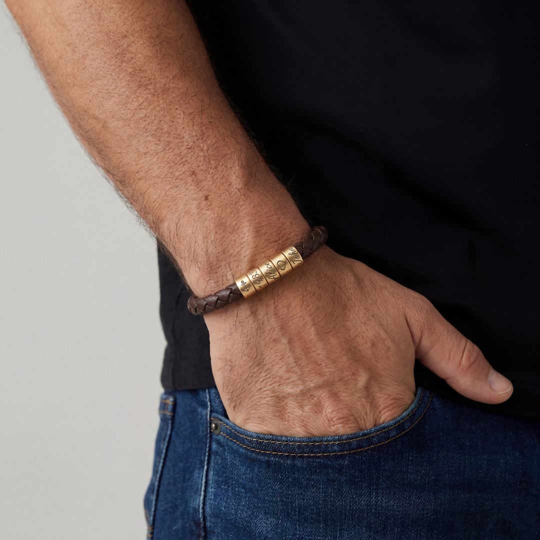 Best Dad Bracelet – Customizable