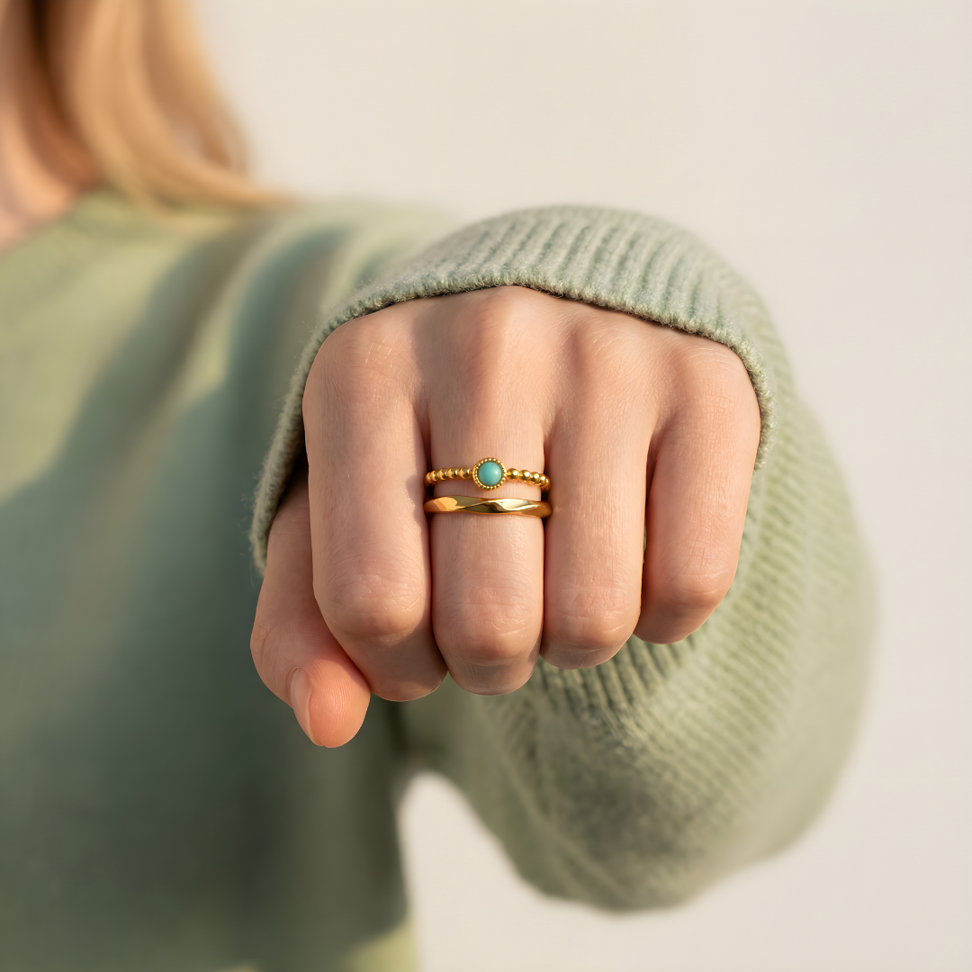 Amazonite Amulet Ring – Balance