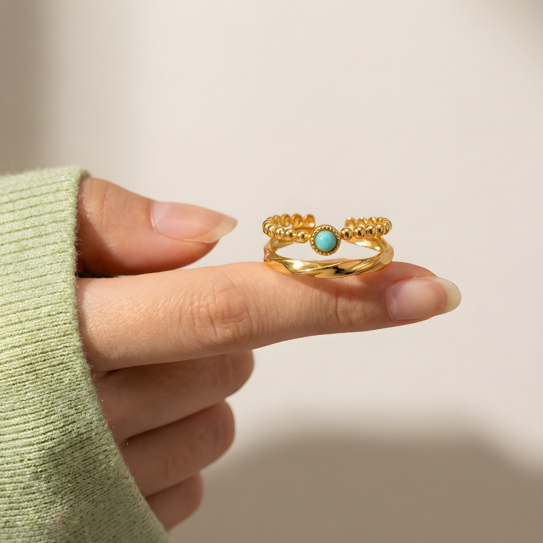 Amazonite Amulet Ring – Balance