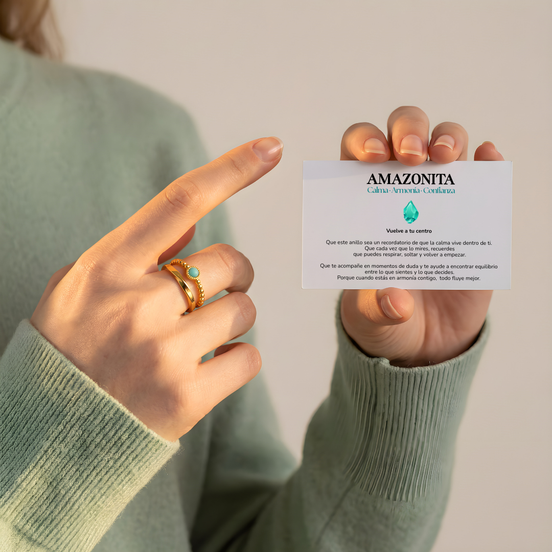 Amazonite Amulet Ring – Balance