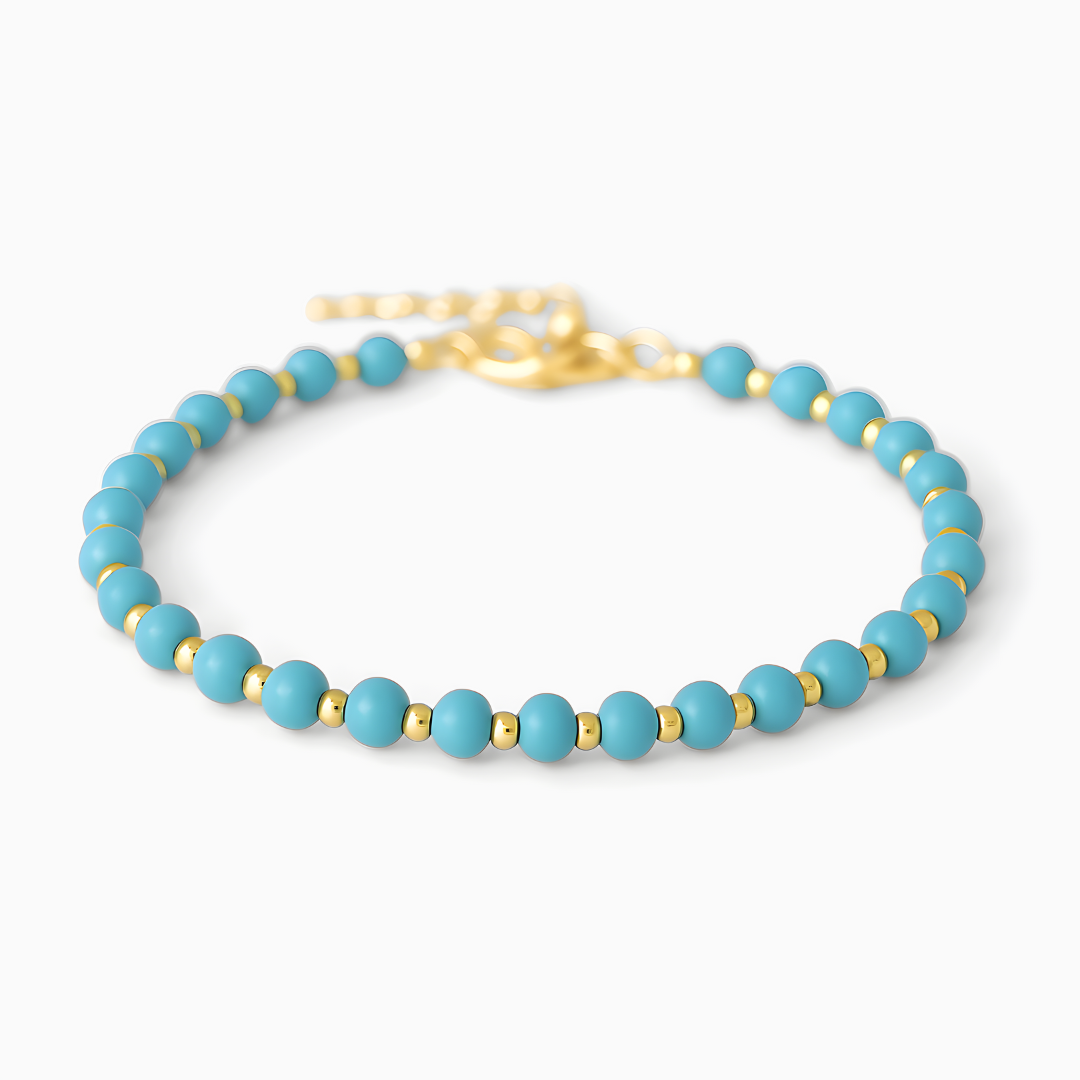Natural Turquoise Self-Confidence and Courage Bracelet