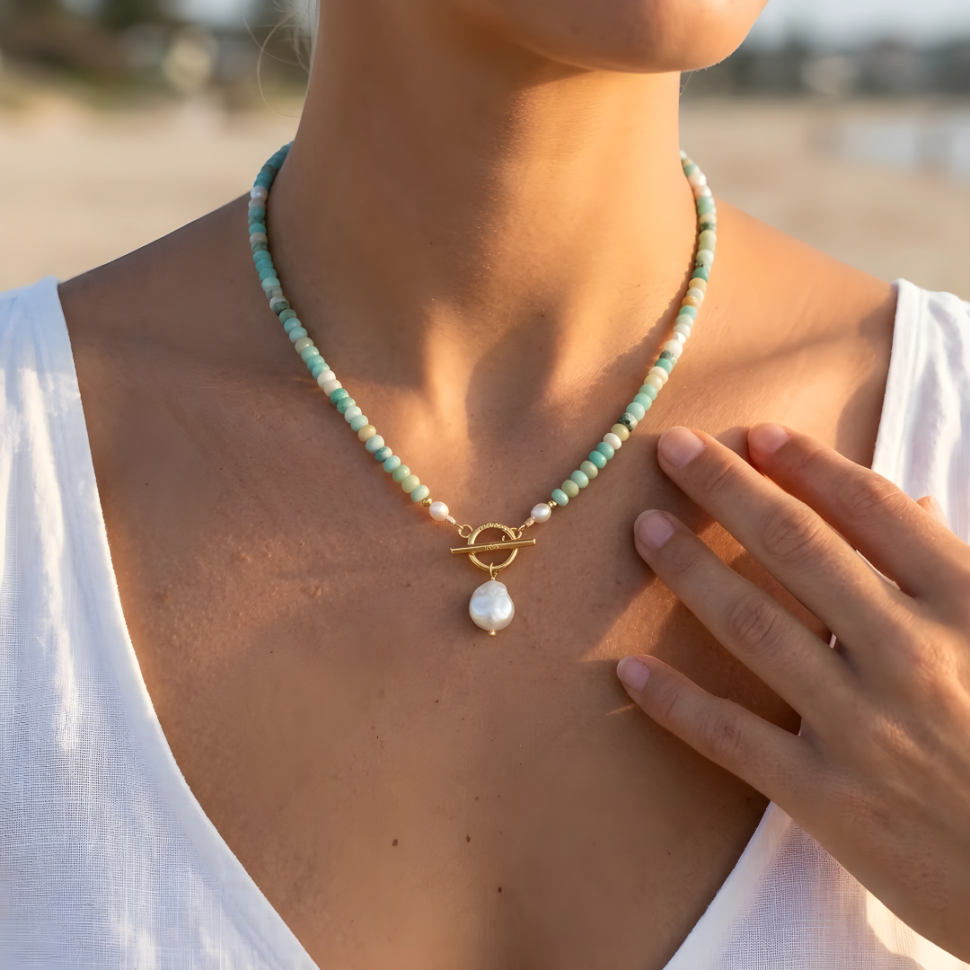 Collar Alba Marina - Valentina Jewels - con modelo