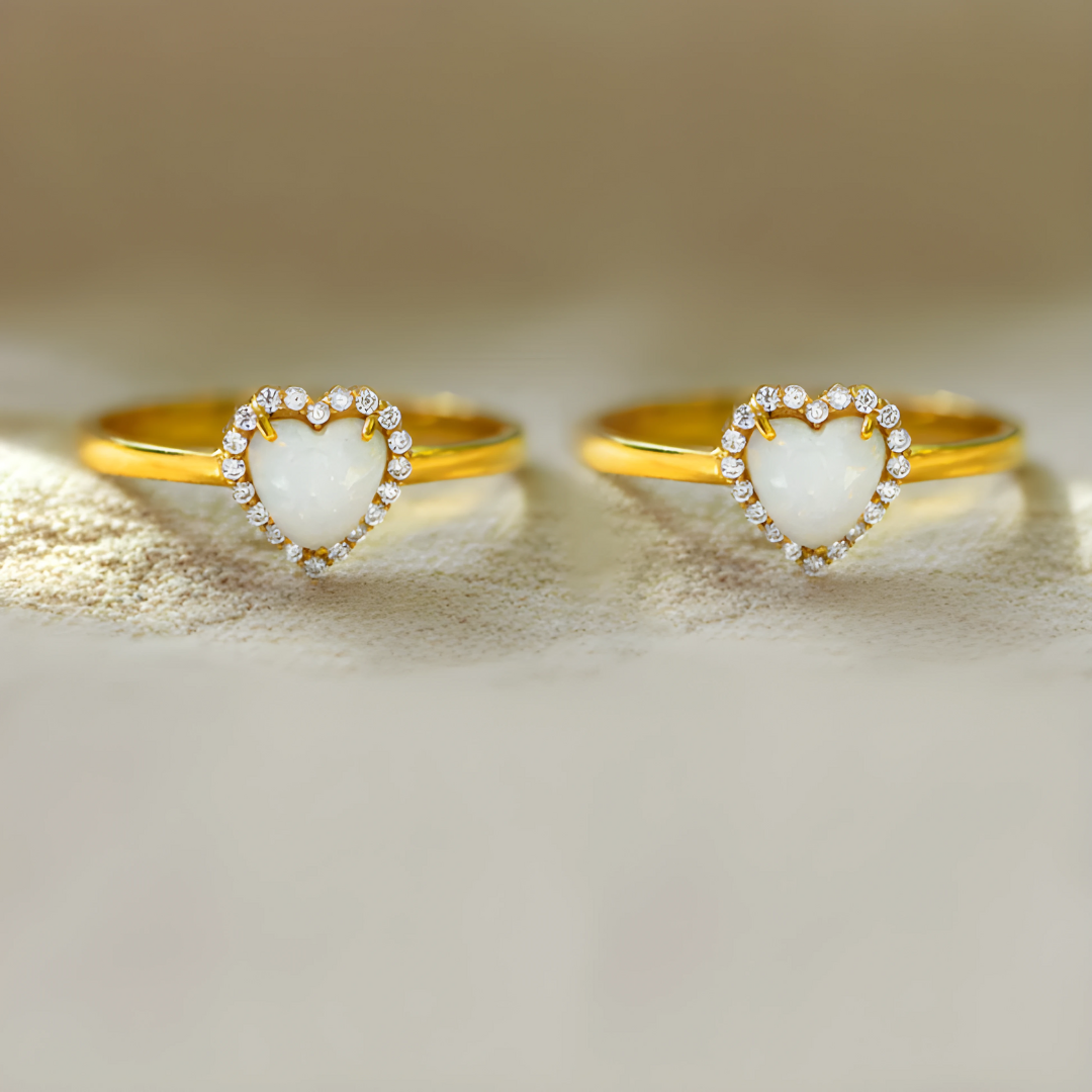 Opal Heart Ring