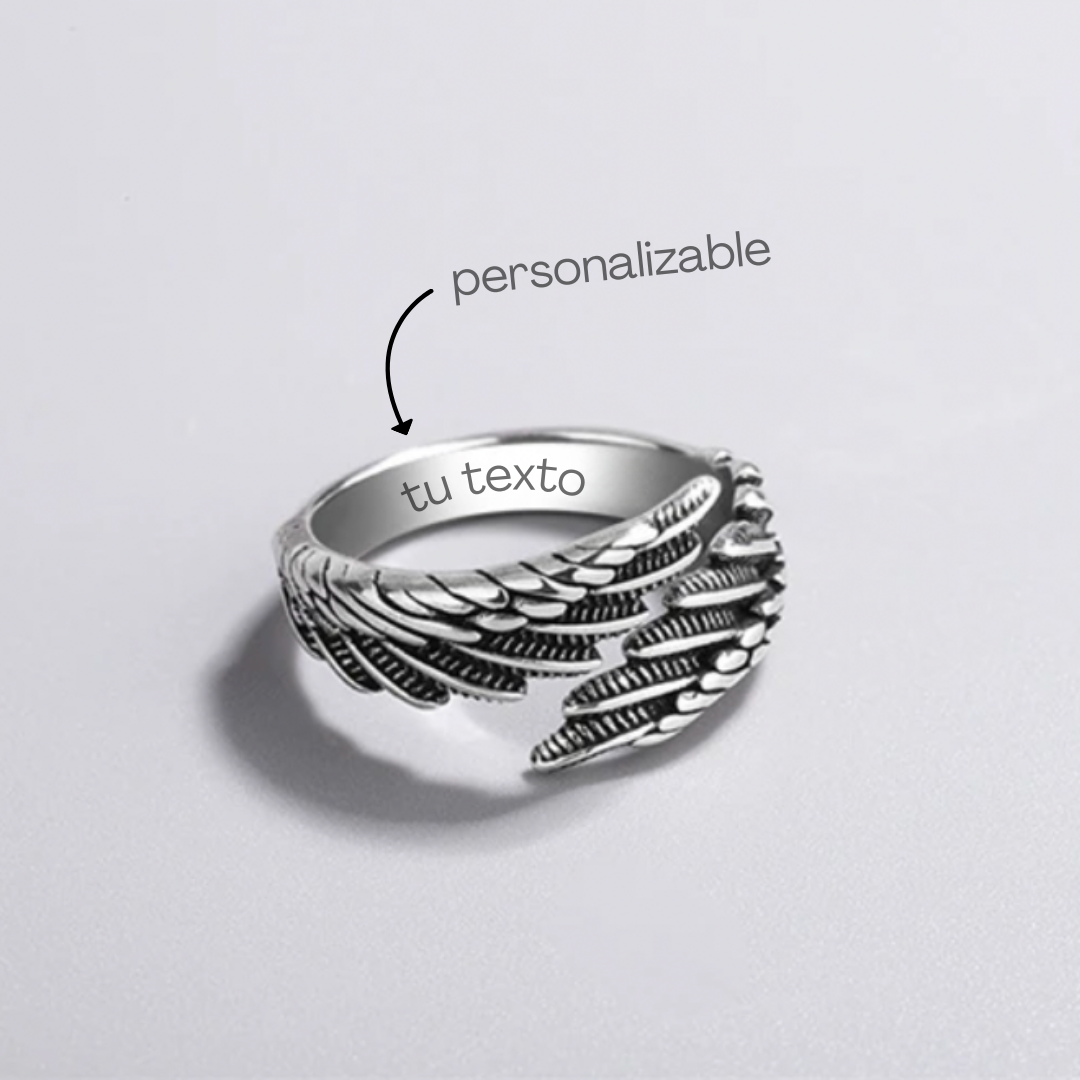 Angel Wing Ring – Customizable with Name