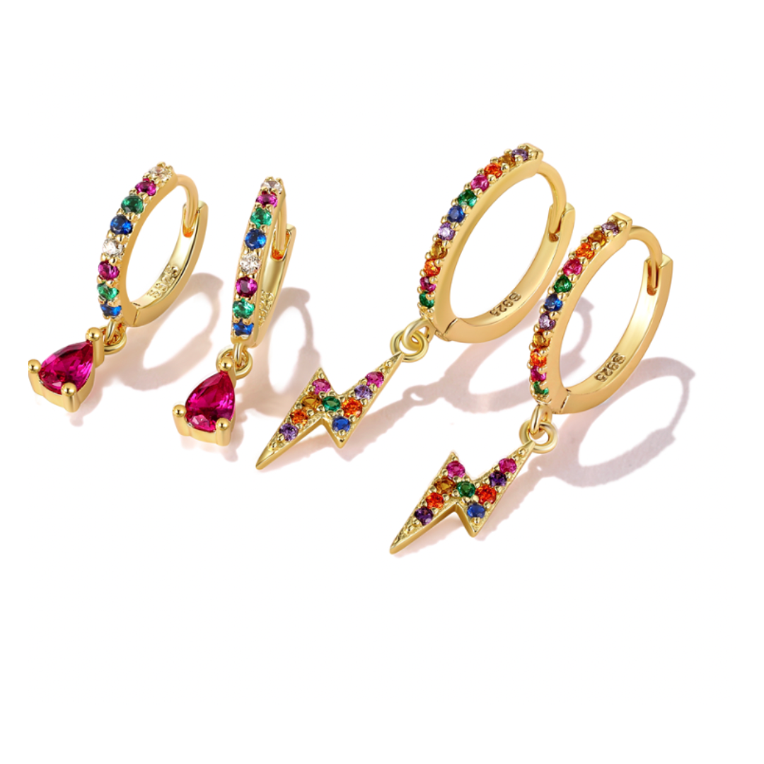 Rainbow Gold Earrings