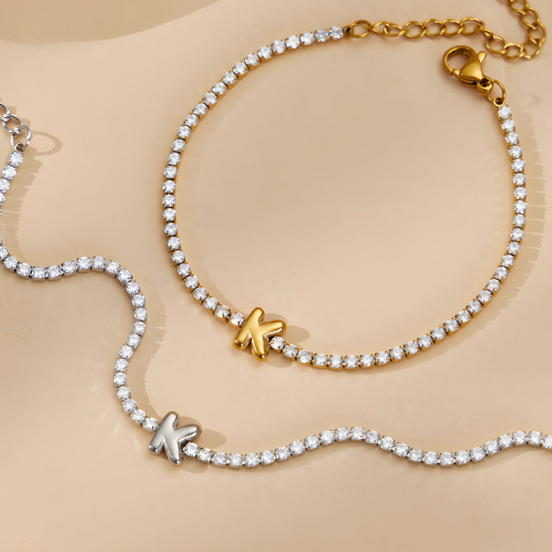 Initial Tennis Bracelet