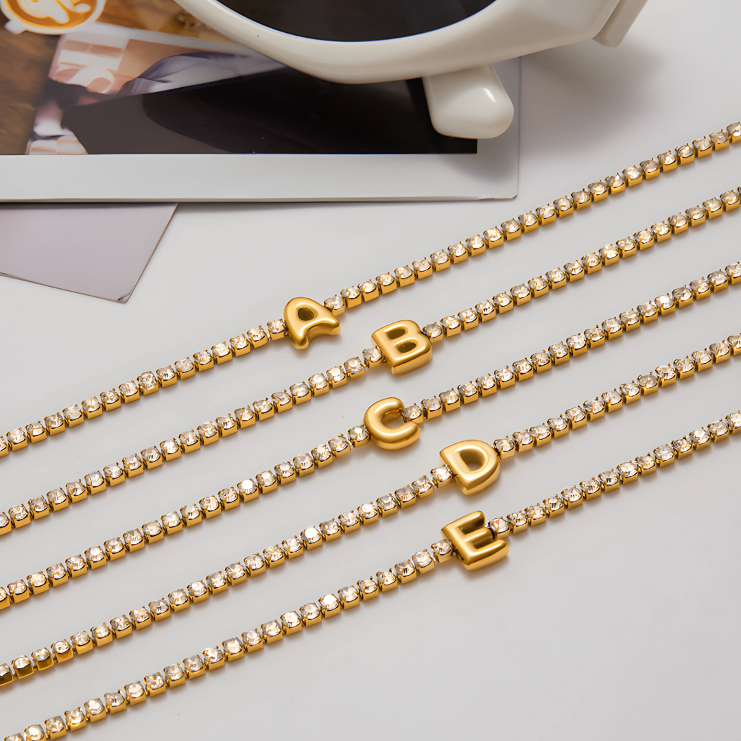 Initial Tennis Bracelet
