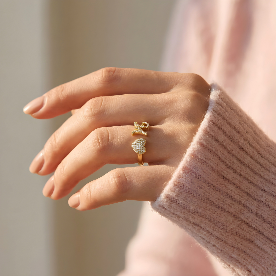 Love Initial Ring