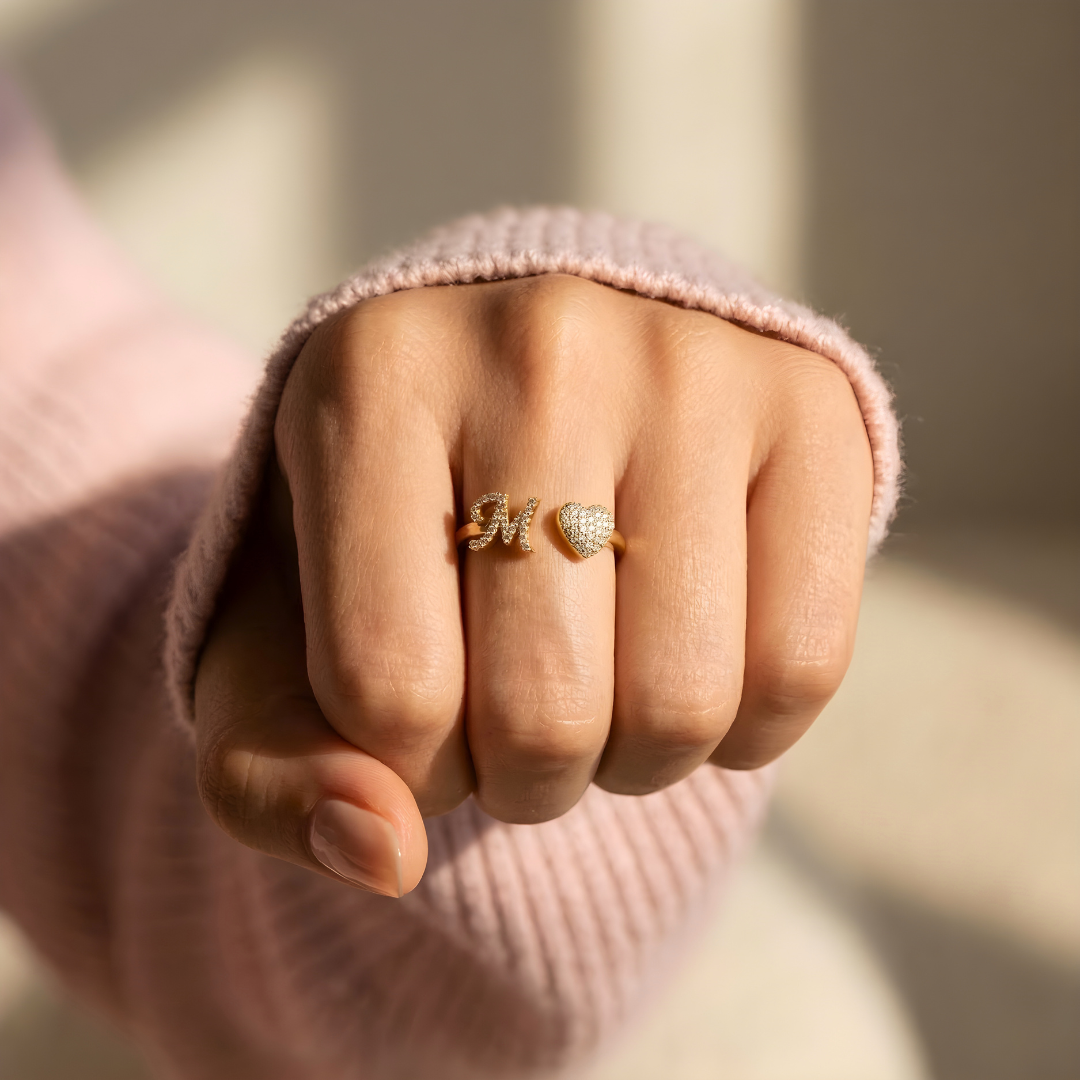 Love Initial Ring