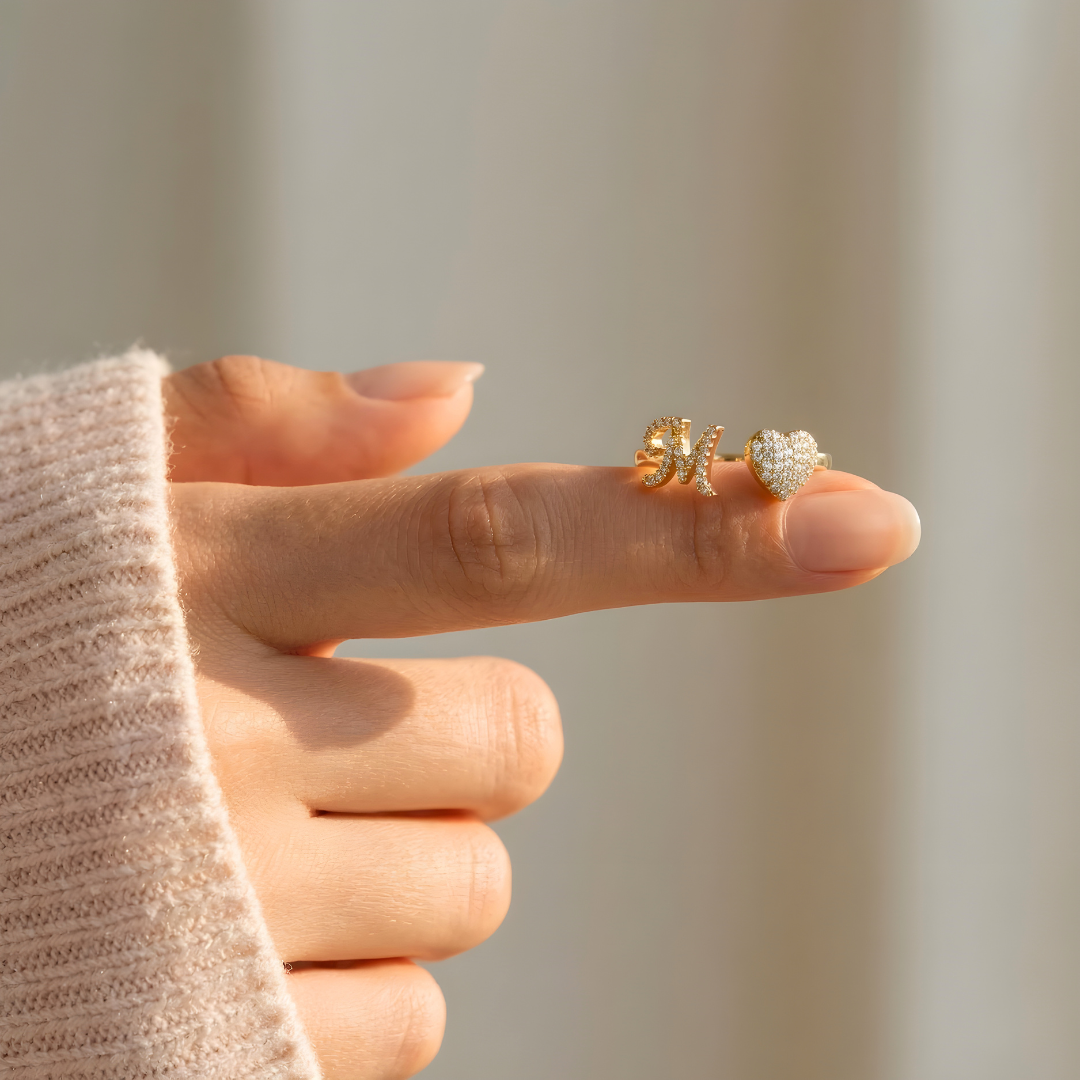 Love Initial Ring