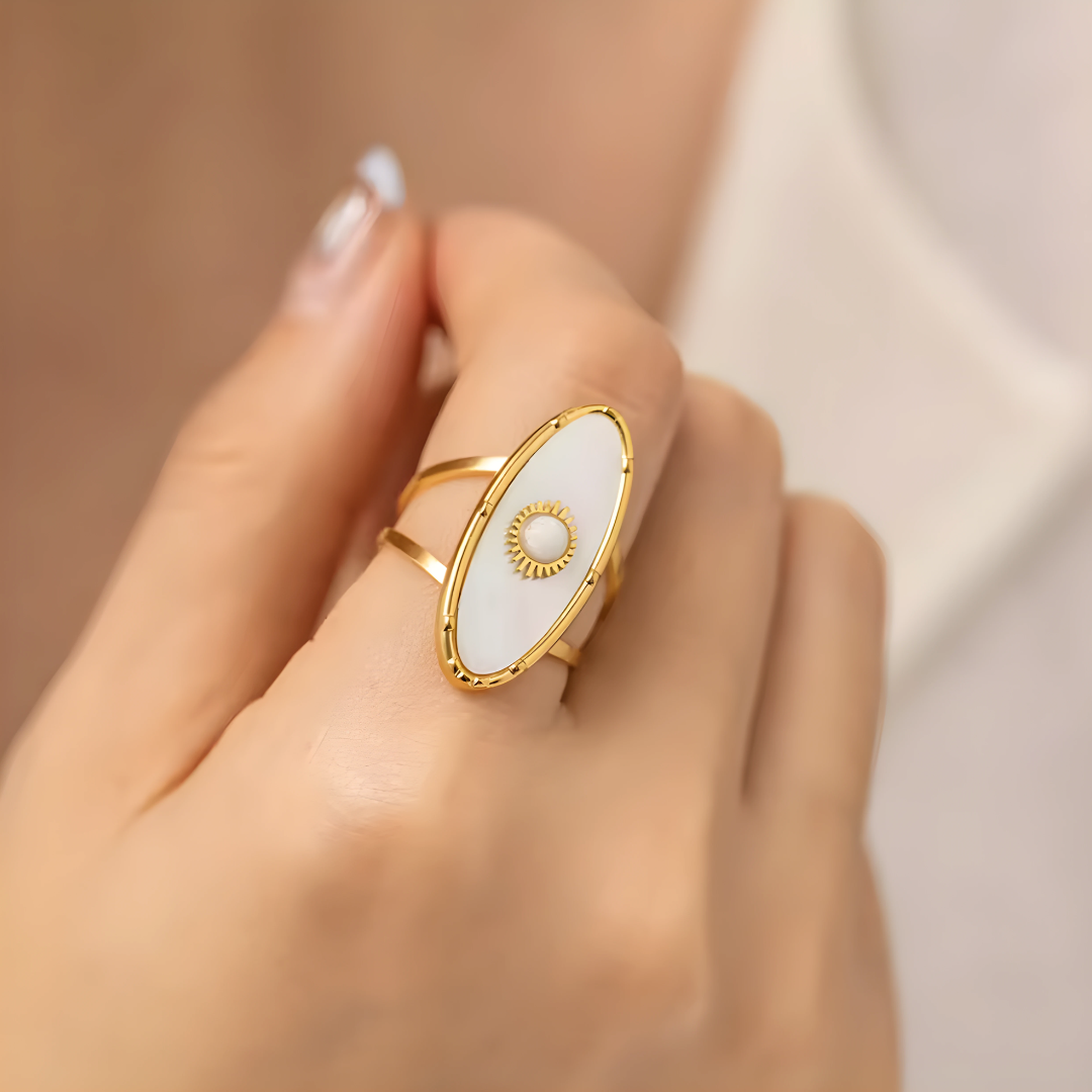 Mother-of-Pearl Talisman Ring