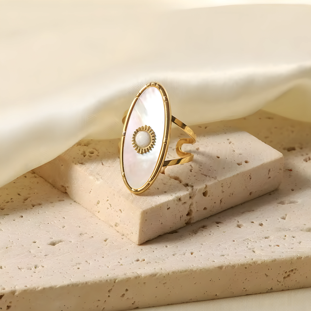 Mother-of-Pearl Talisman Ring