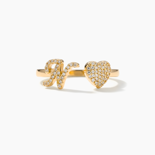 Anillo Inicial de Amor - Anillos de Oro | Valentina Jewels