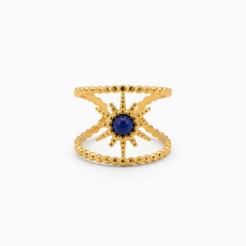 Anillo Intuición – Lapislázuli - Anillos de Oro | Valentina Jewels