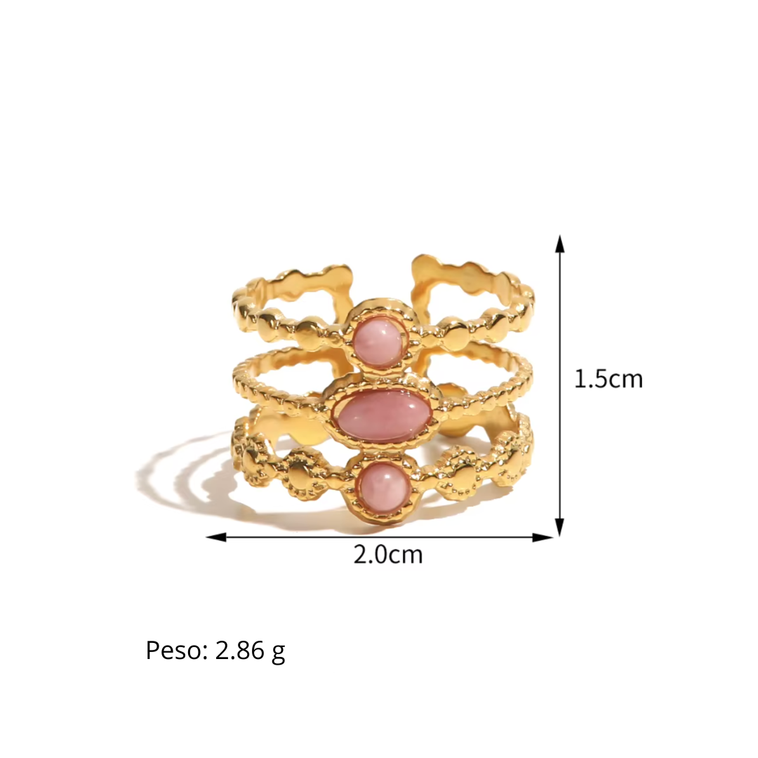 Pink Opal Amulet Ring