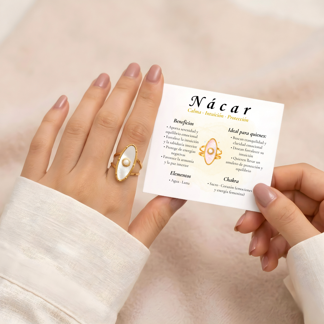 Mother-of-Pearl Talisman Ring