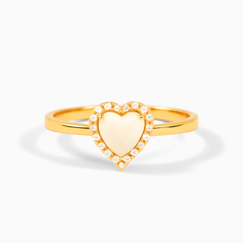 Anillo Corazón Ópalo - Anillos de Plata y Oro | Valentina Jewels