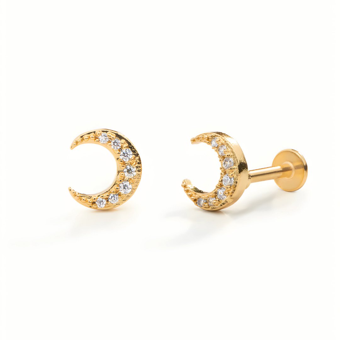 Mini Moon S925 Earrings