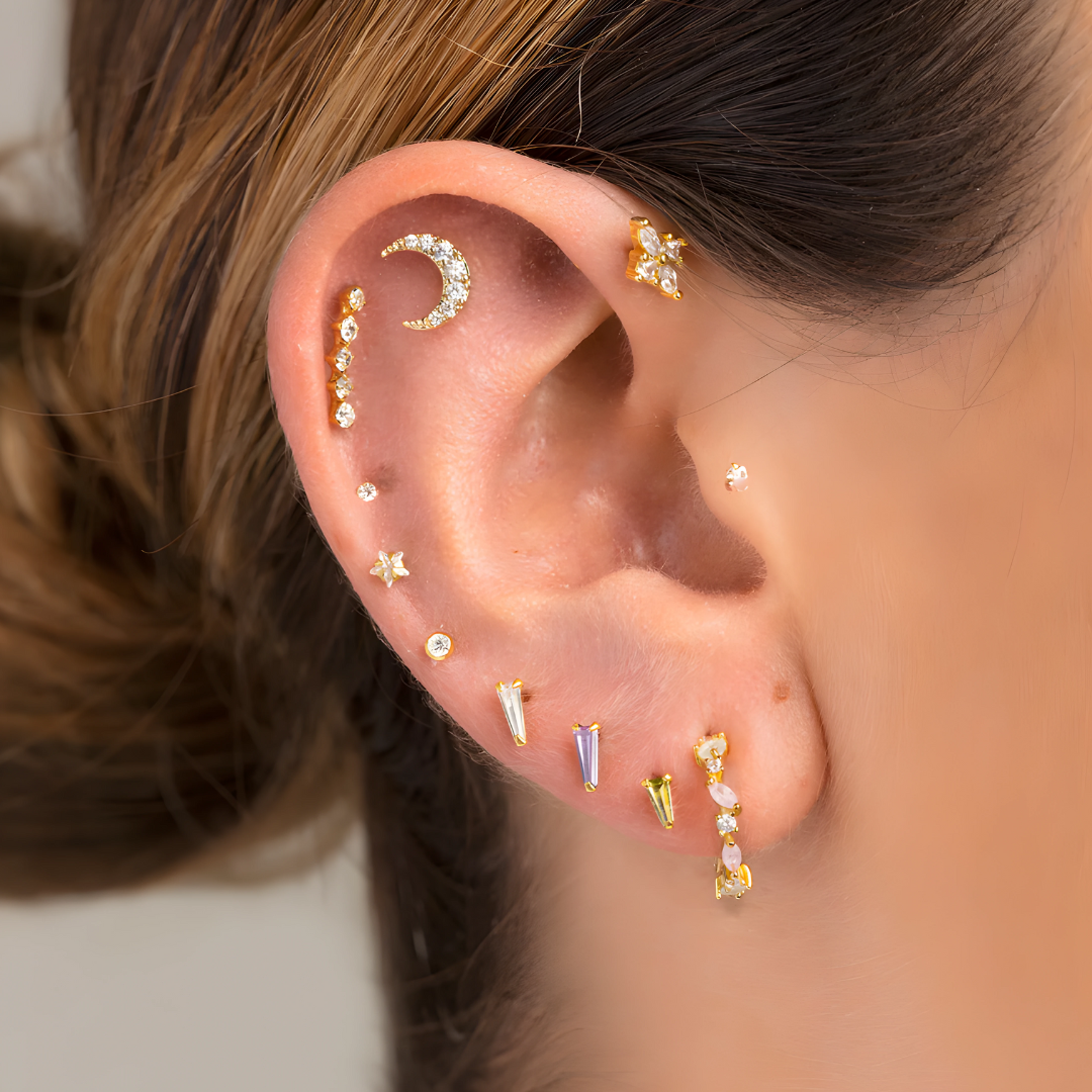 Mini Moon S925 Earrings