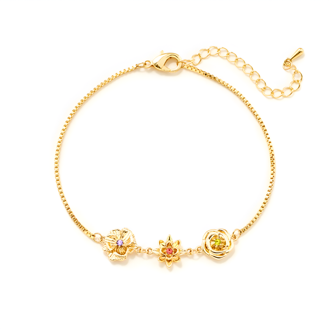 Birth flower bracelet