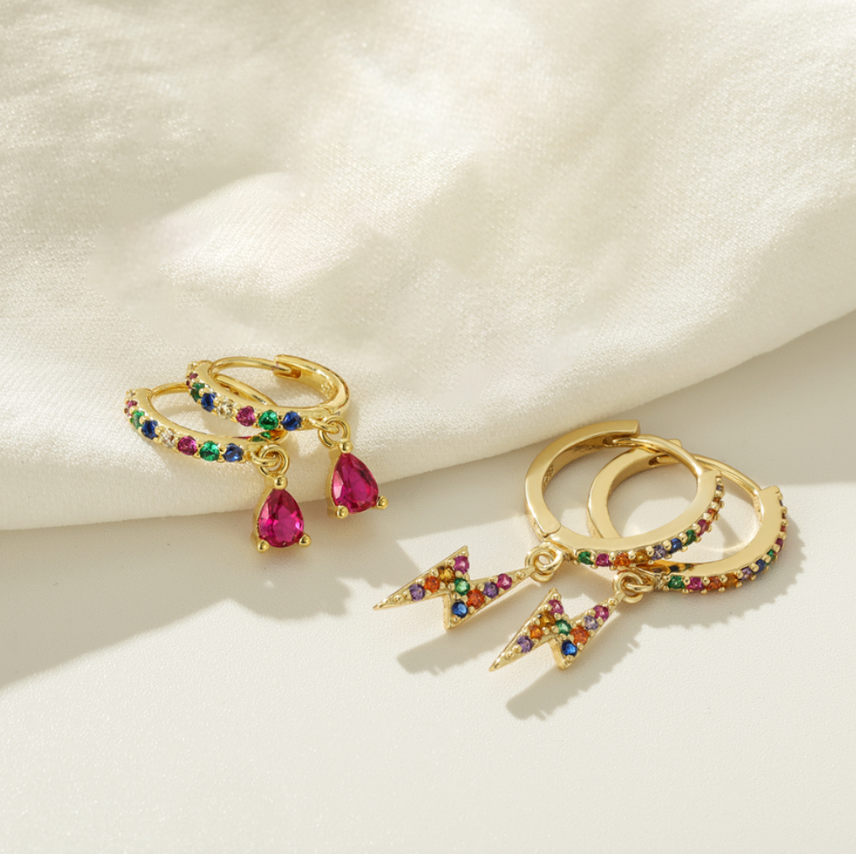 Rainbow Gold Earrings