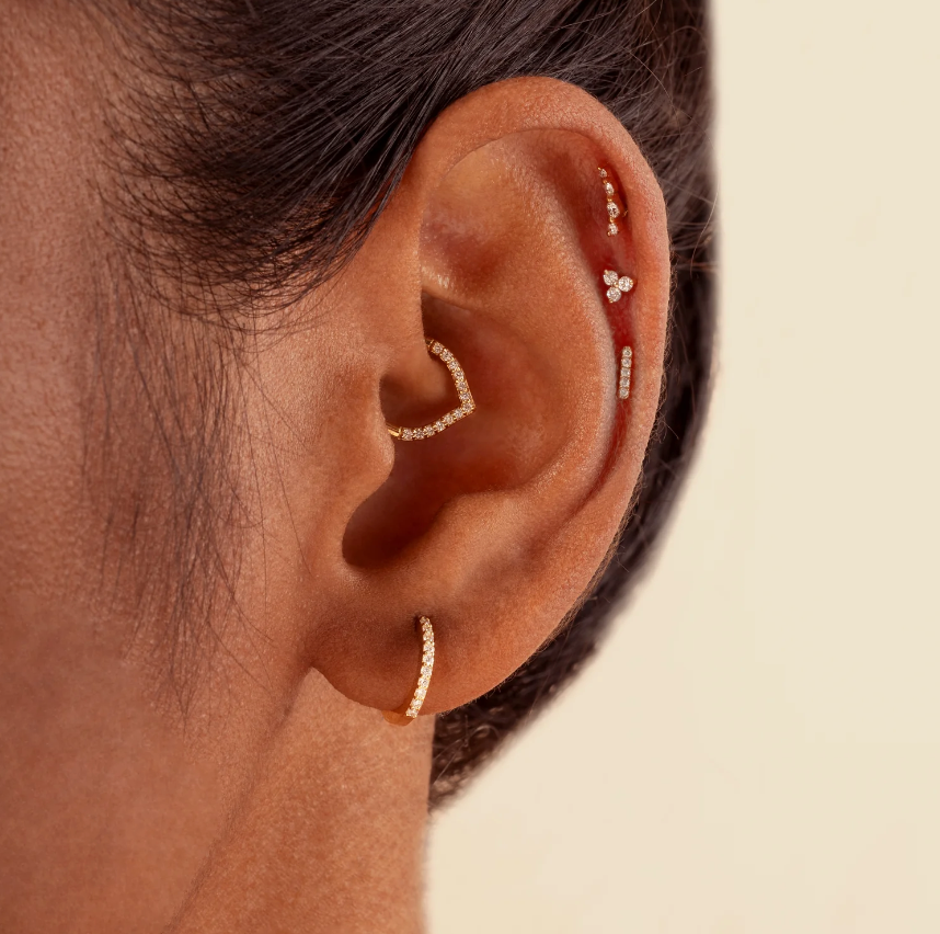 Gold Diamond Earrings