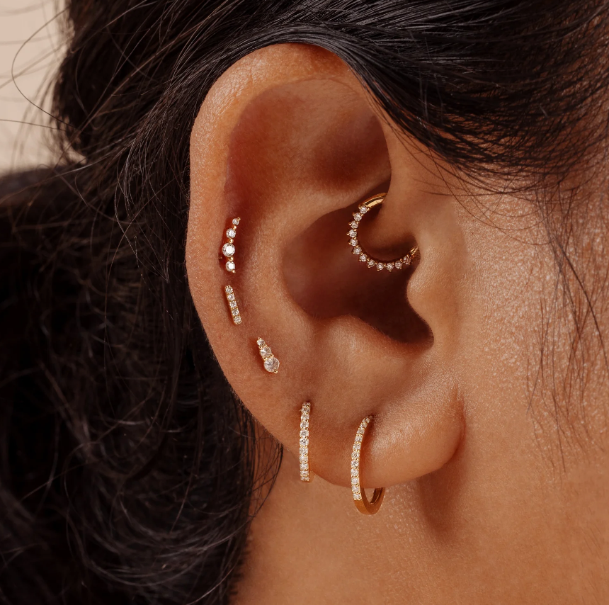 Gold Diamond Earrings
