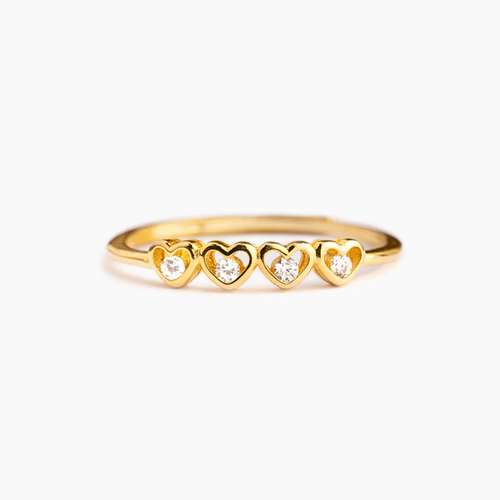 Anillo Corazón a Corazón – Madre & Hija - Anillos de Plata y Oro | Valentina Jewels