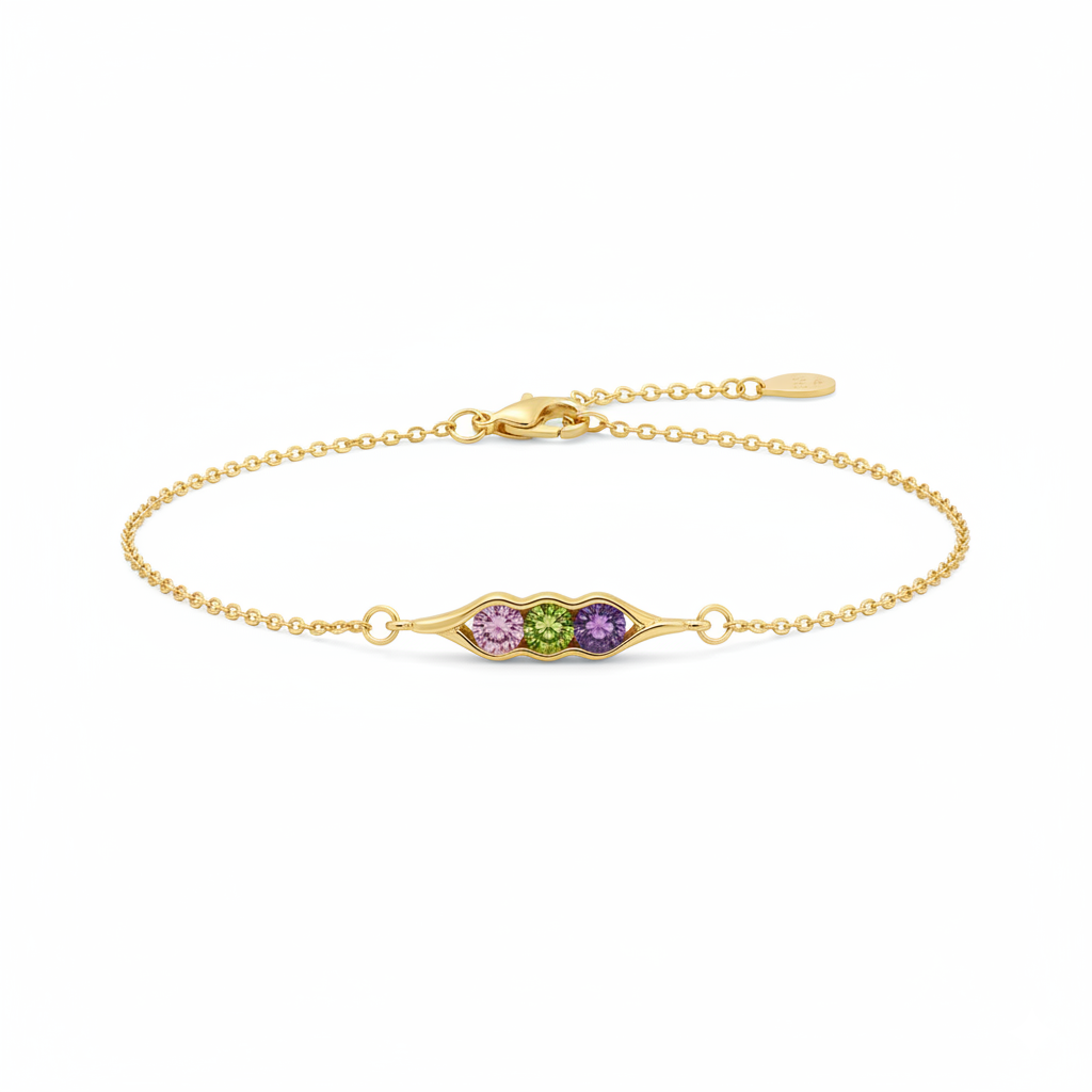 Pulsera Uña y Carne con Piedras de Nacimiento - Valentina Jewels - vista adicional 7