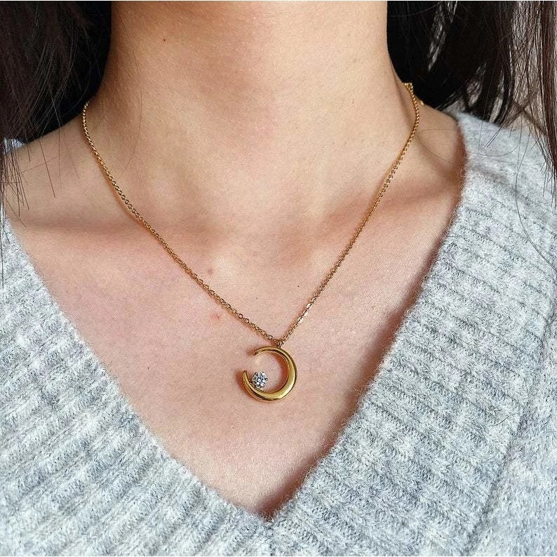 Moon & Star Necklace