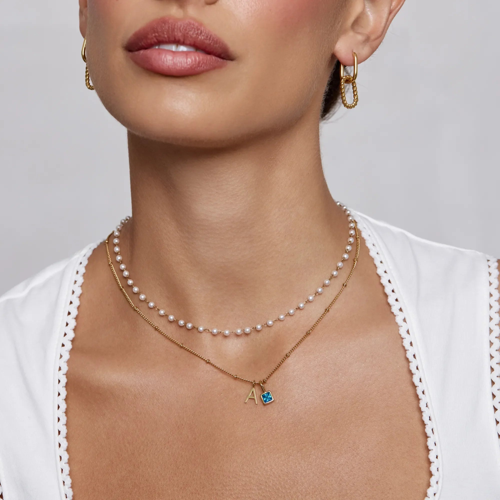 Gem Initial Necklace