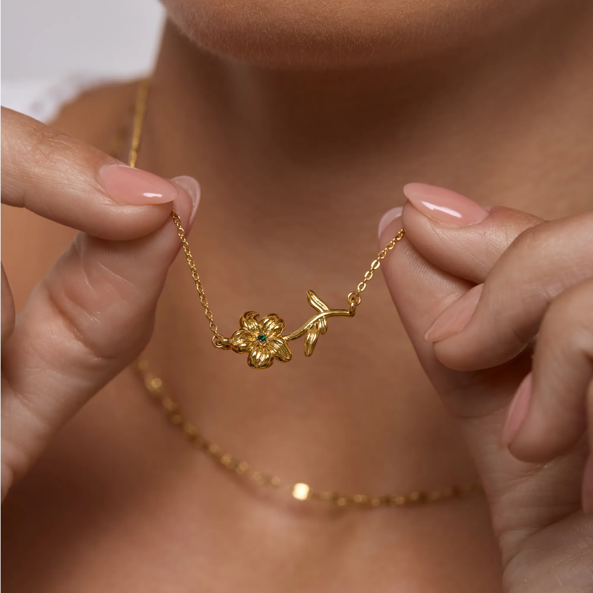 Dainty Birthflower Necklace