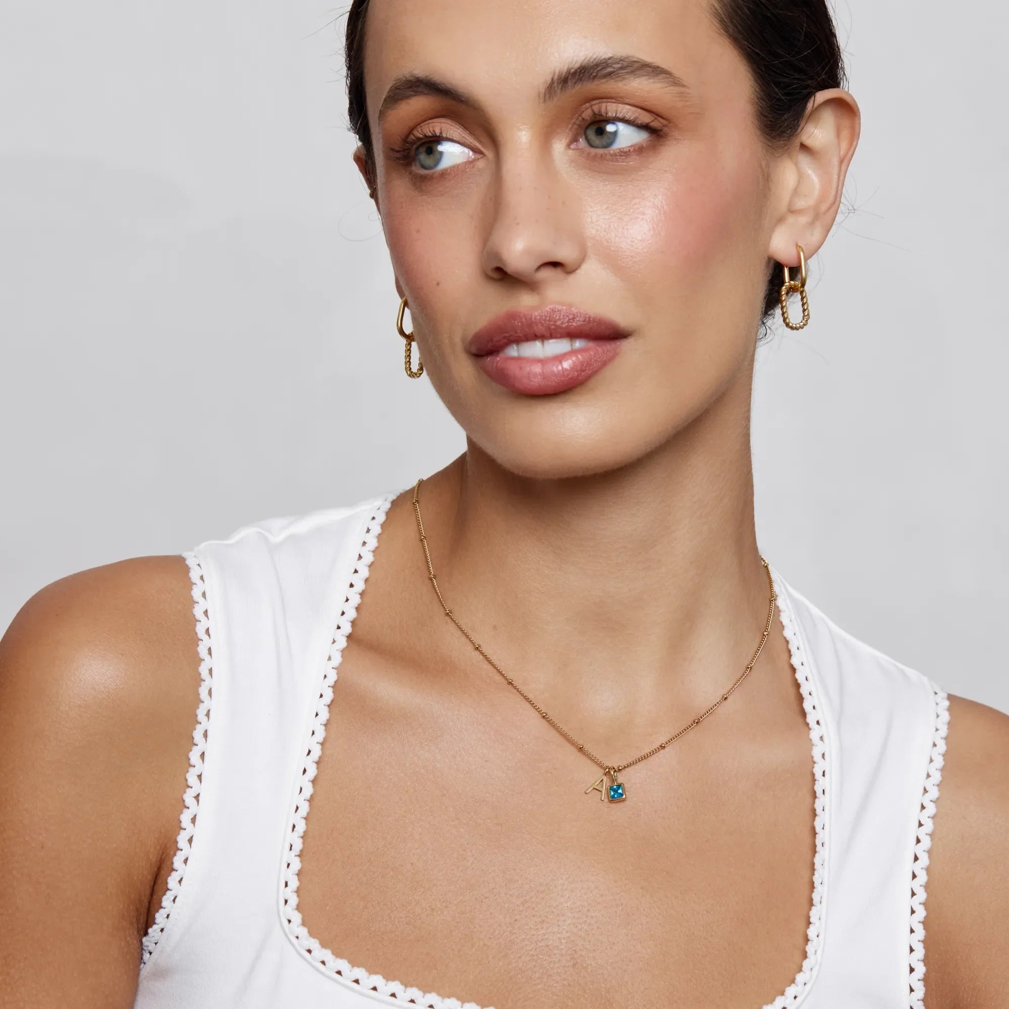 Gem Initial Necklace