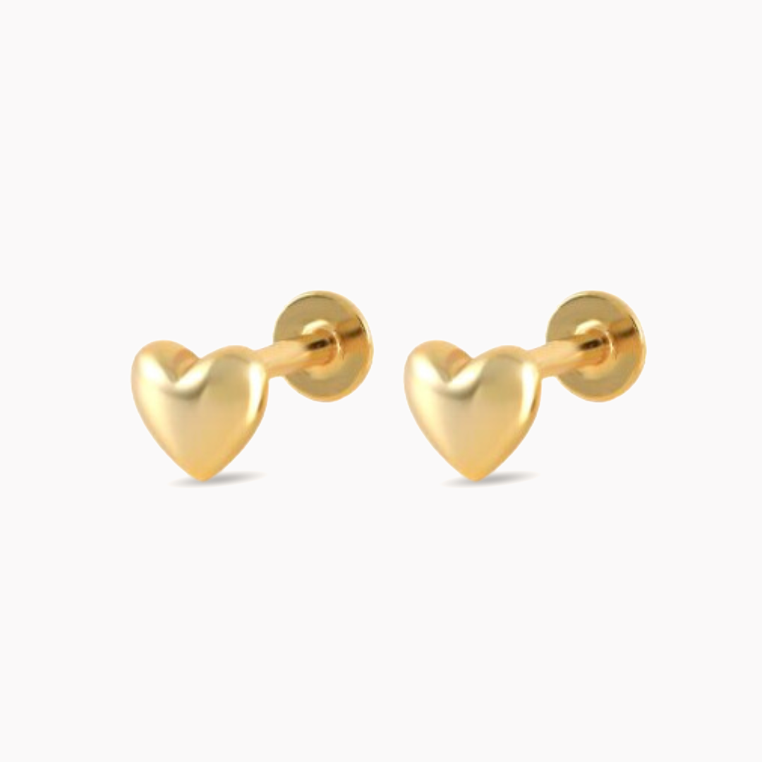 Minimal Heart Earrings