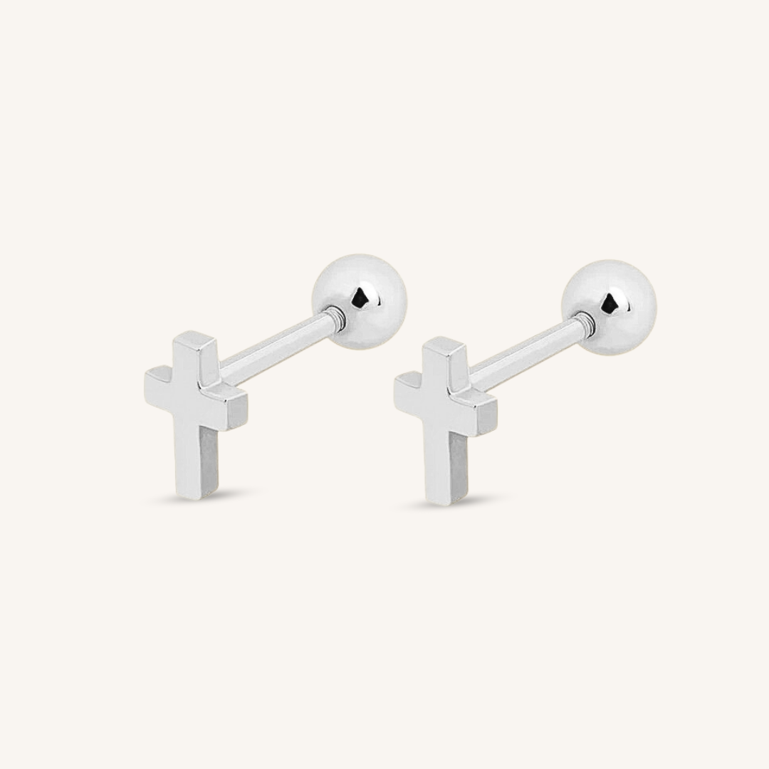 Minimalist Cross Earrings