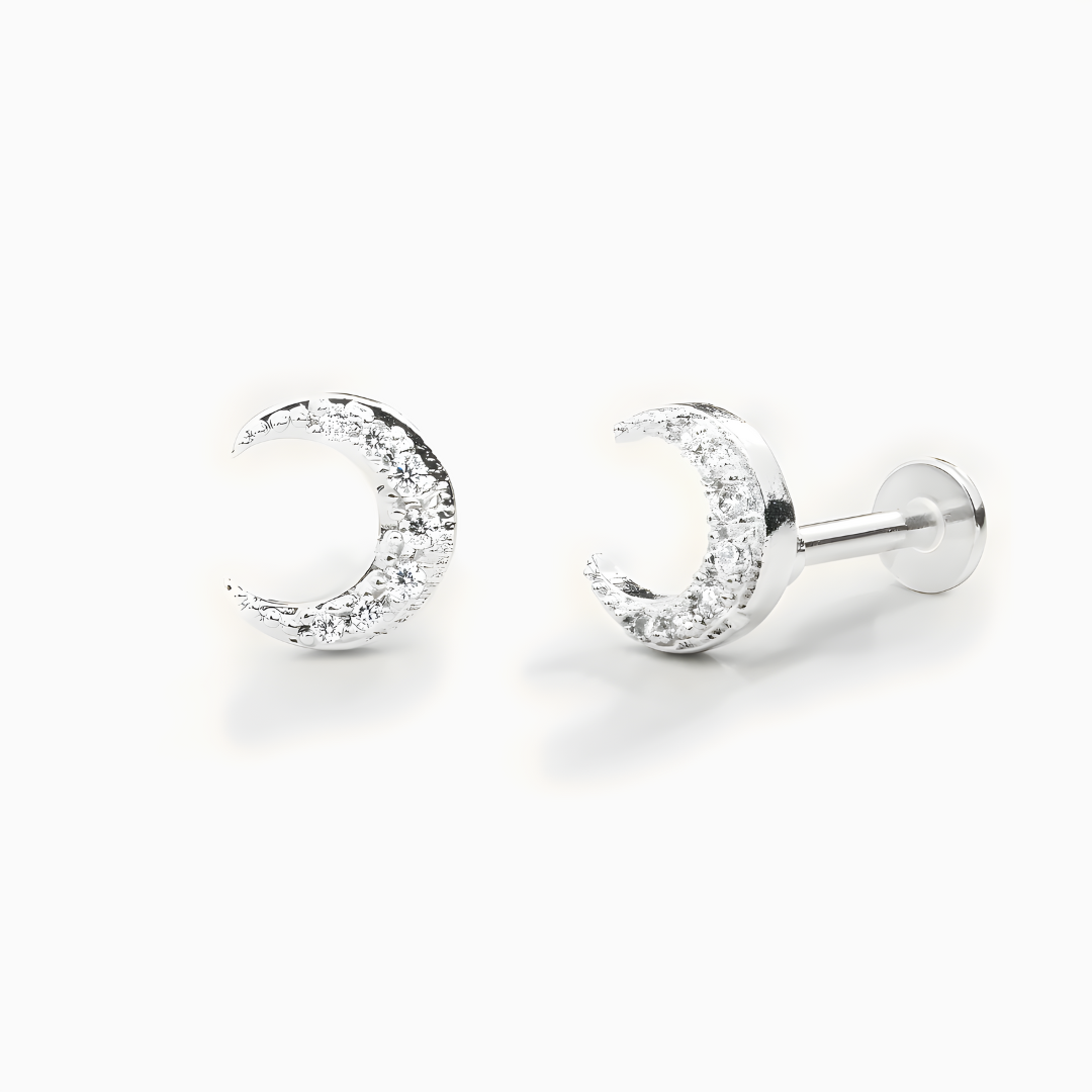 Mini Moon S925 Earrings