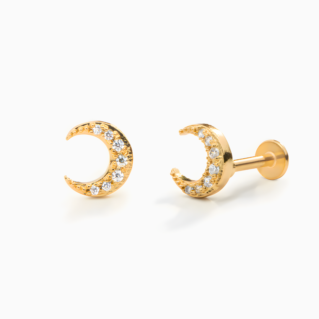 Mini Moon Earrings