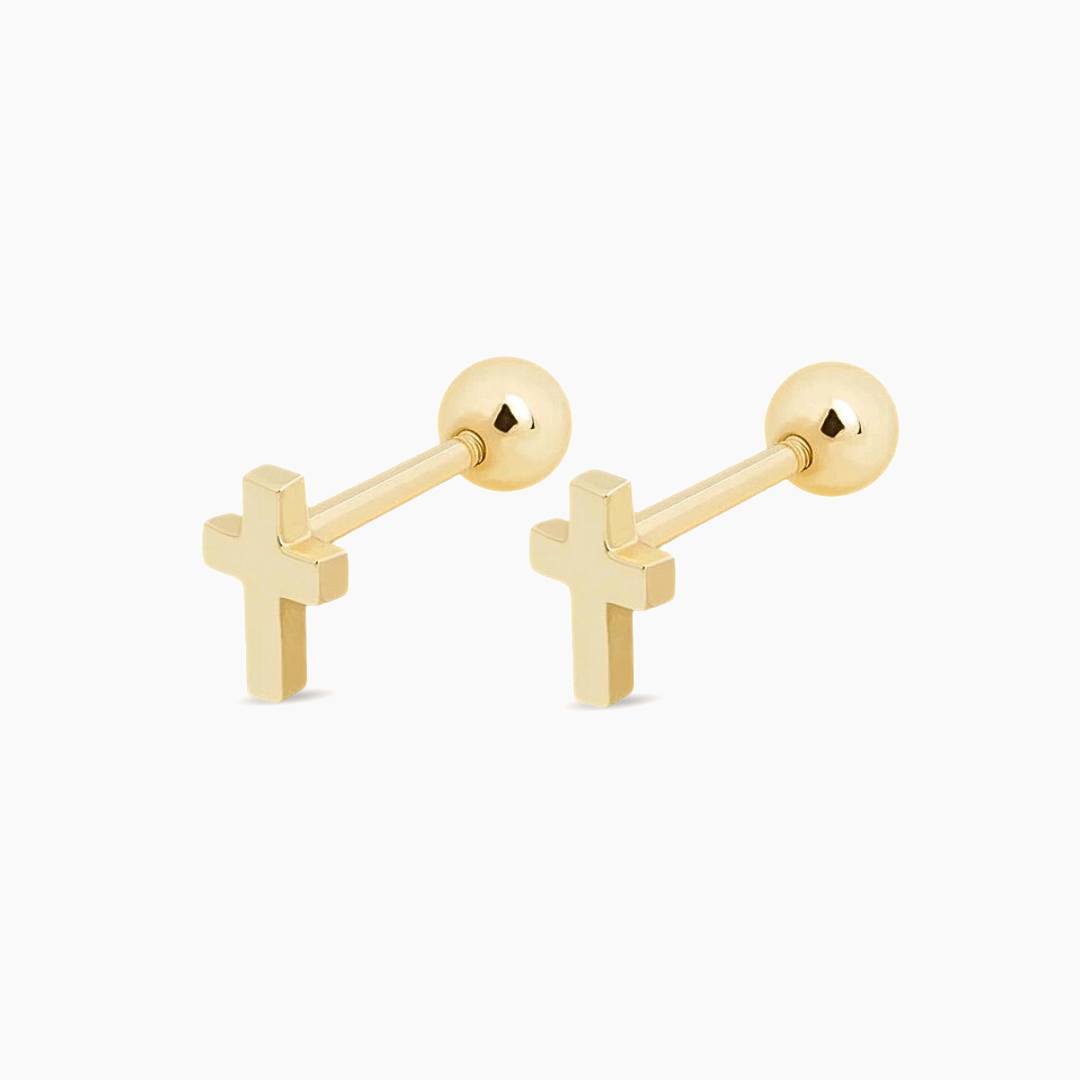 Minimalist Cross Earrings