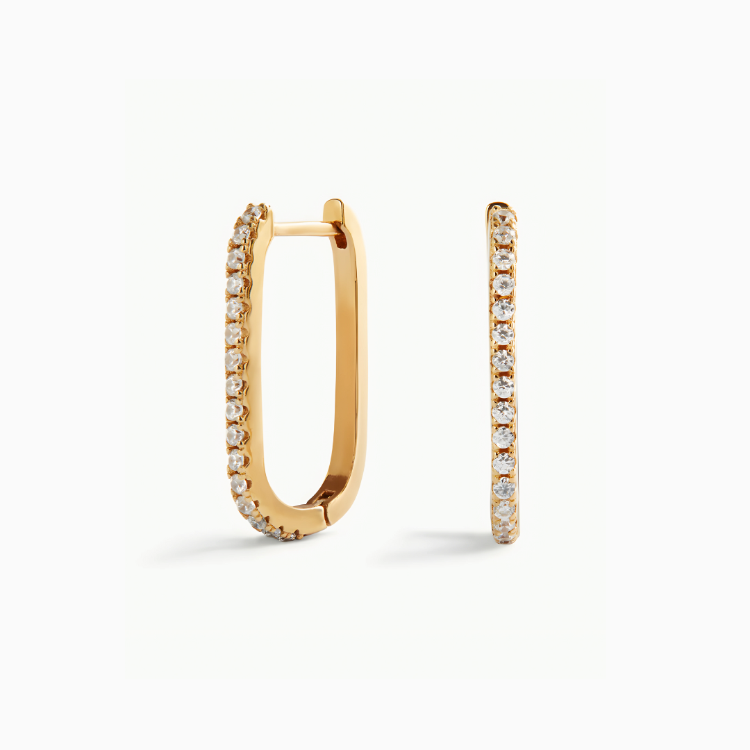 Cubic Huggie Earrings