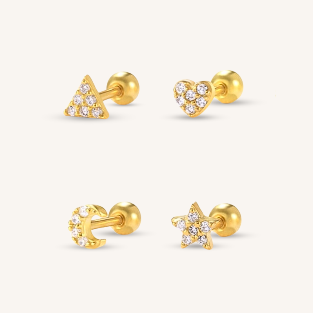 Geometric Earrings Set