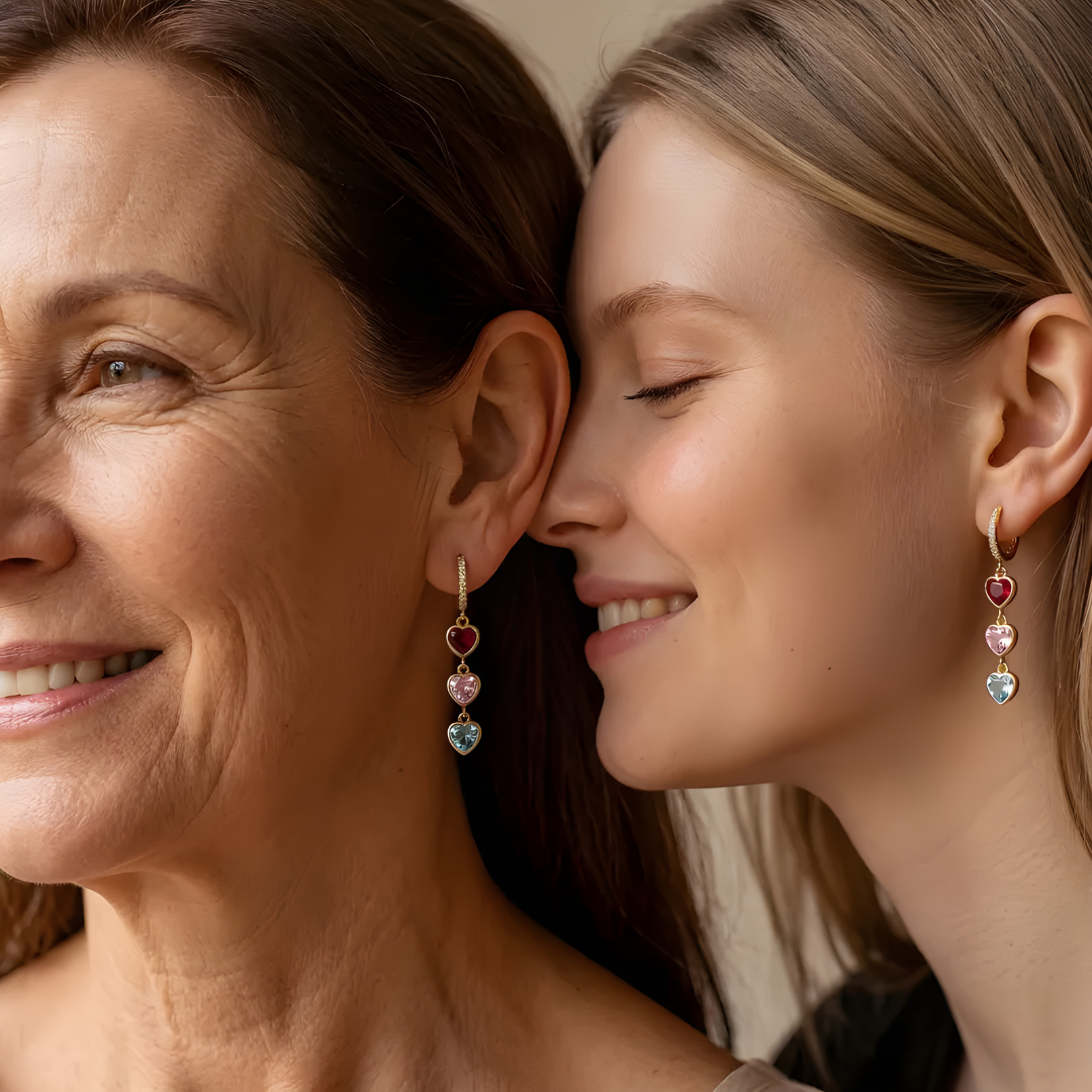 I Love You Mom Earrings – Personalized