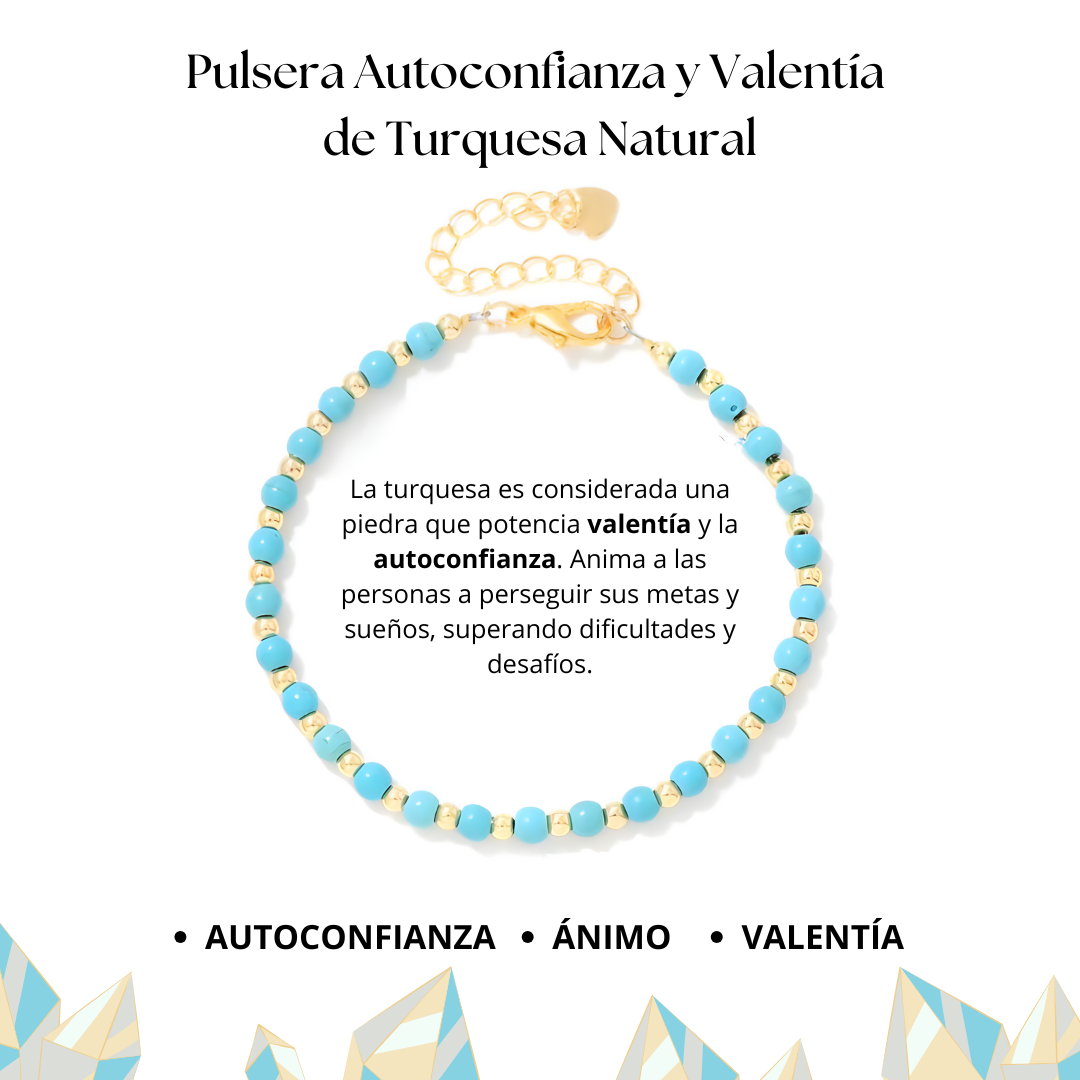Natural Turquoise Self-Confidence and Courage Bracelet