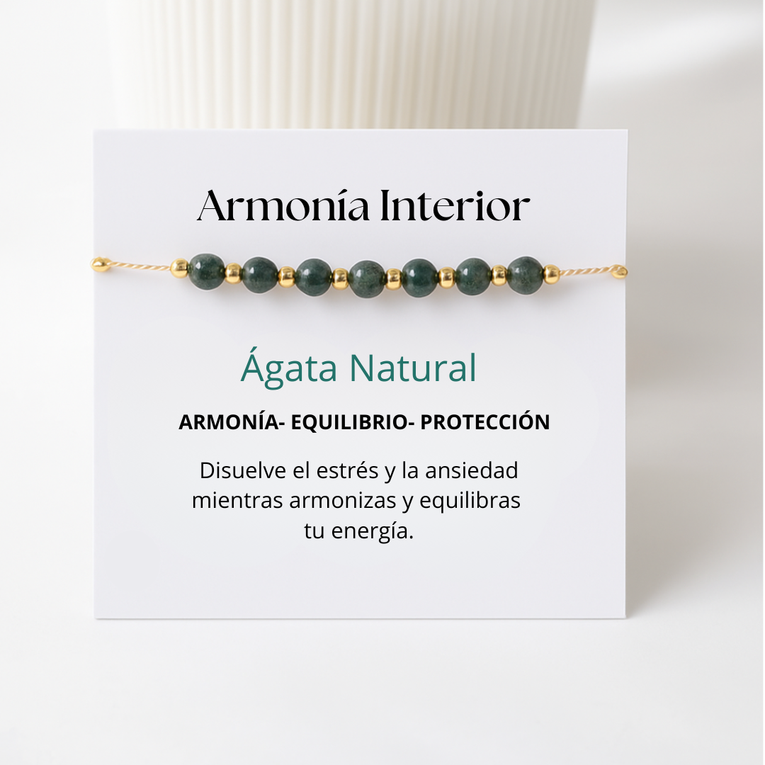 Pulsera Armonía Interior de Ágata Natural