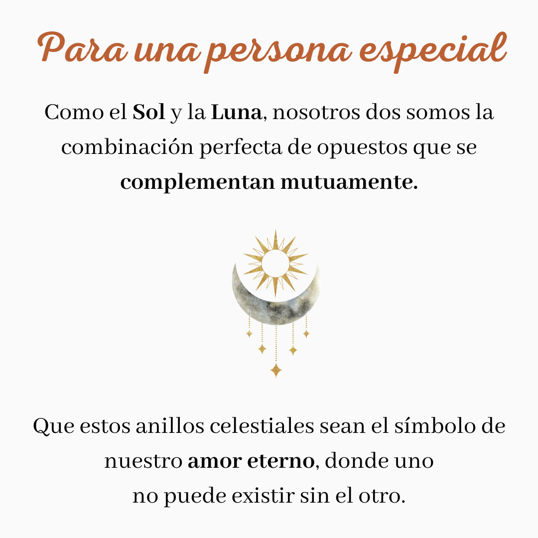 Set of two Celestial Rings – Sun & Moon