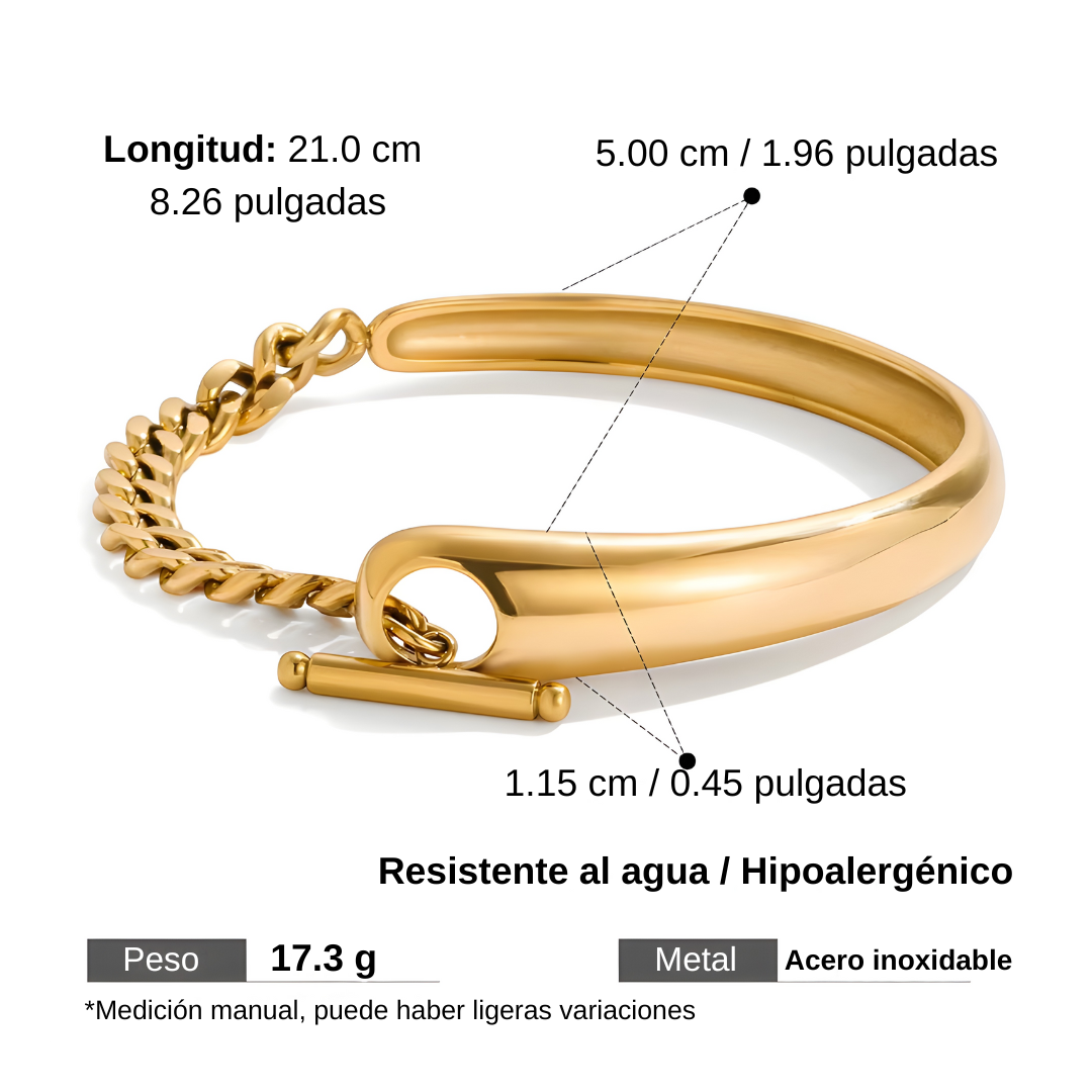Asymmetrical Golden Bracelet