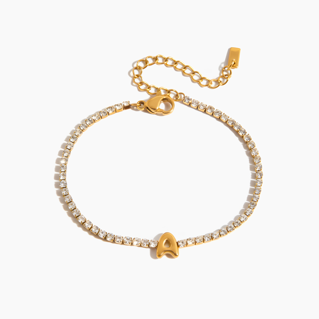 Initial Tennis Bracelet